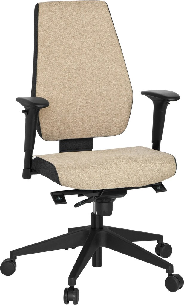 XXXLutz OTOČNÁ STOLIČKA, plochá tkanina, béžová, tmavosivá, čierna MID.YOU - Online Only kancelárie - 001918010303