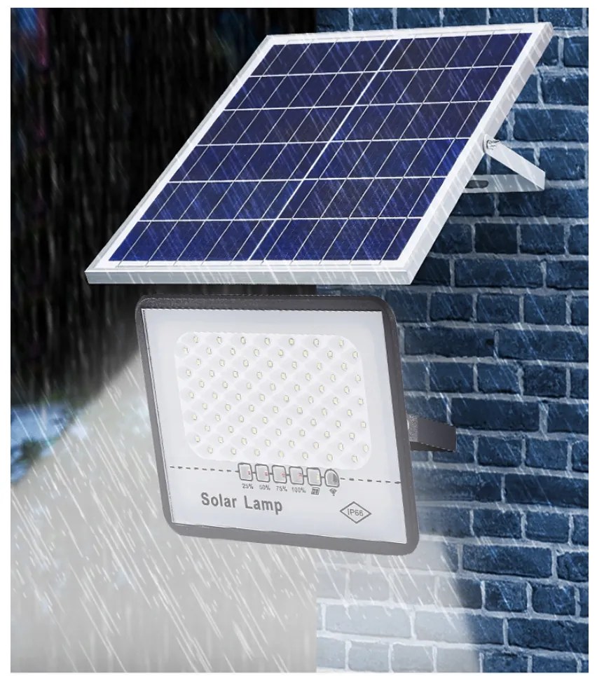 BERGE Solárne LED svietidlo DAKAR - 200W - PIR