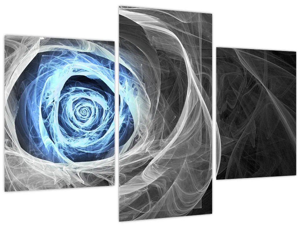 Obraz - Abstraktné ruže modrá (90x60 cm)