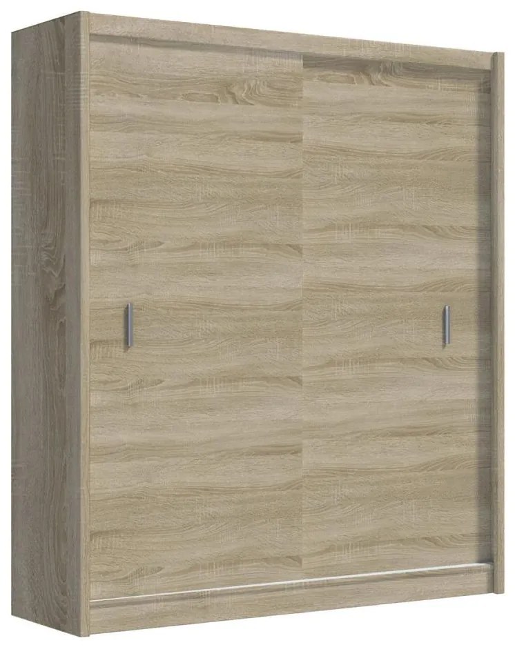 Šatní skriňa SAPHIRA 203x215 cm s posuvnými dverami dub sonoma
