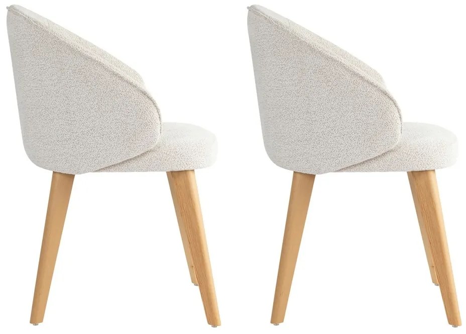 Sada jedálenských stoličiek Bentley White andLight Oak, 2 ks