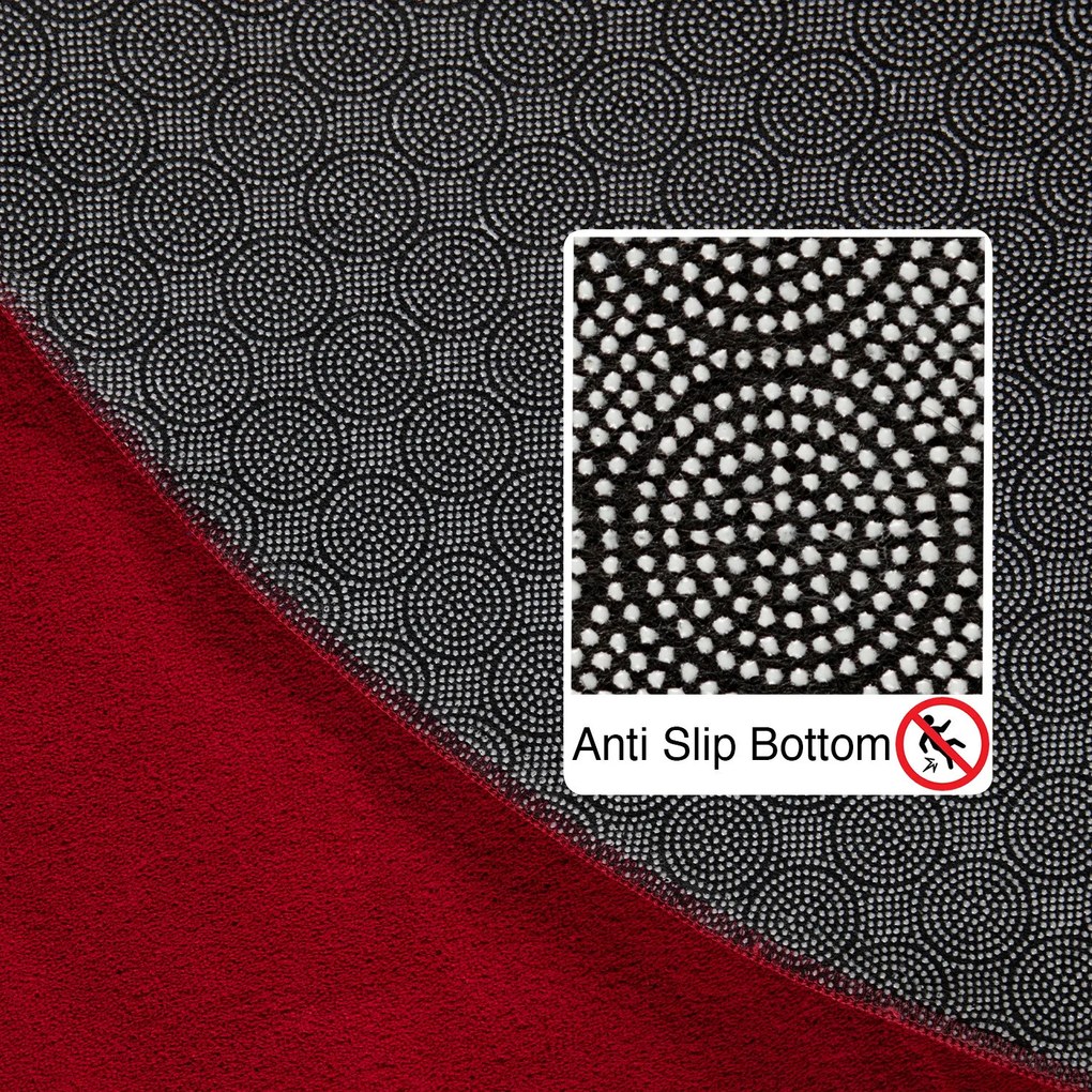 Ayyildiz, Kusový koberec Sky 5400 Red kruh, 120x120 (priemer) kruh, červená, obývacia izba