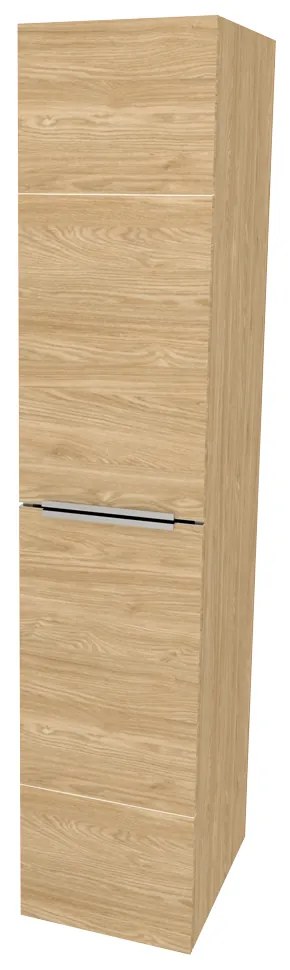 Mereo, Mereo Mailo, kúpeľňová skrinka vysoká 170 cm, chróm madlo, Multidecor, Dub olejovaný, MER-CN594LPDUO1