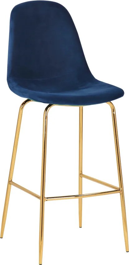 Barová stolička Sweden tmavomodrá - zlatá