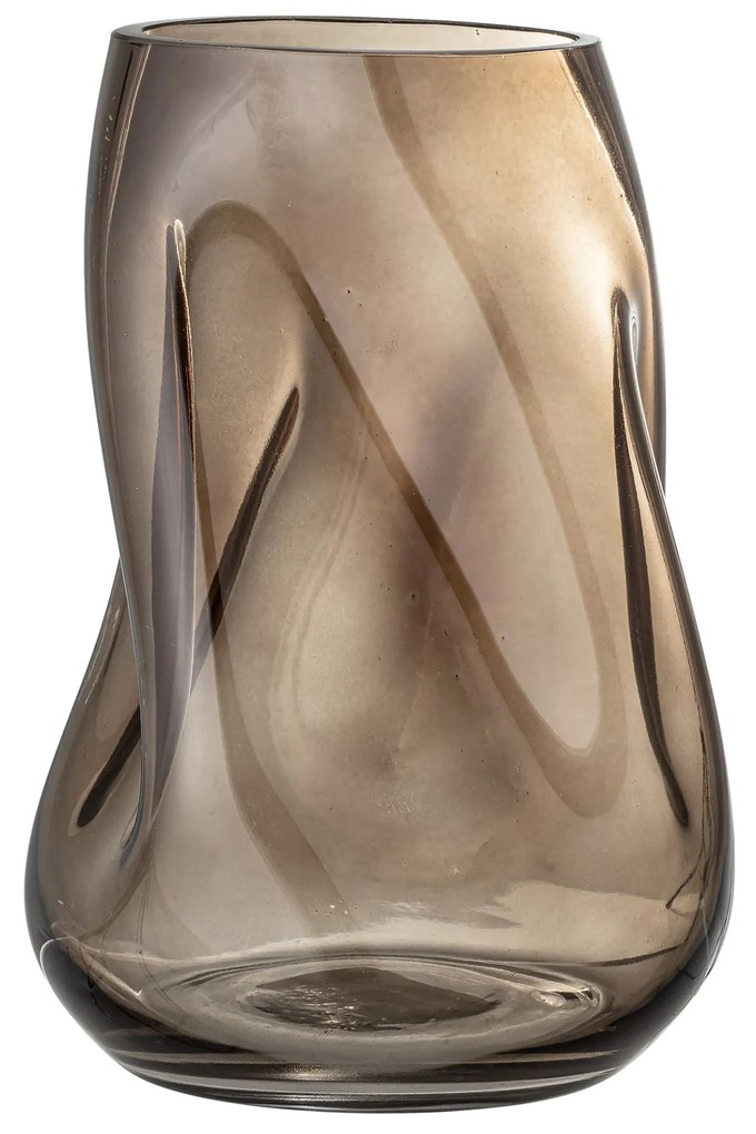 Bloomingville Sklenená váza Brown Glass 26 cm