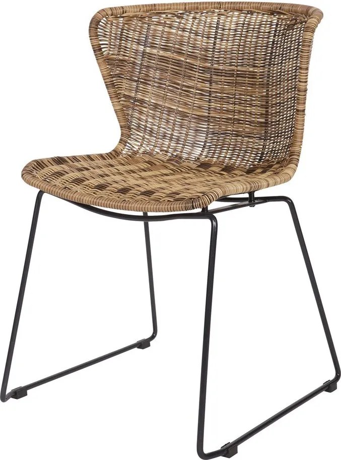 Z umelého ratanu záhradné stoličky v súprave 2 ks v prírodnej farbe Wings – WOOOD