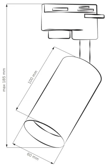 Bodové svietidlo do lištového systému MARIBEL 1xGU10/10W/230V biela