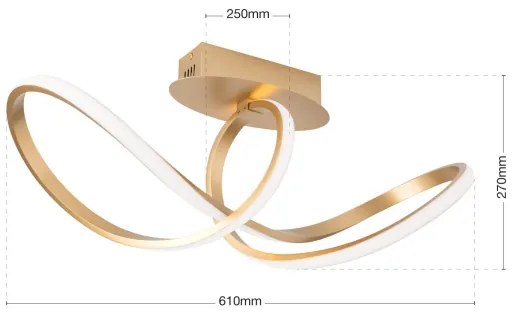 Orion DL 7-694 - LED Stmievateľný prisadený luster CIRCUS LED/30W/230V zlatá