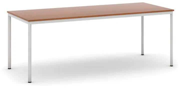 Stôl jedálenský, 2000 x 800 mm, sivá podnož, čerešňa