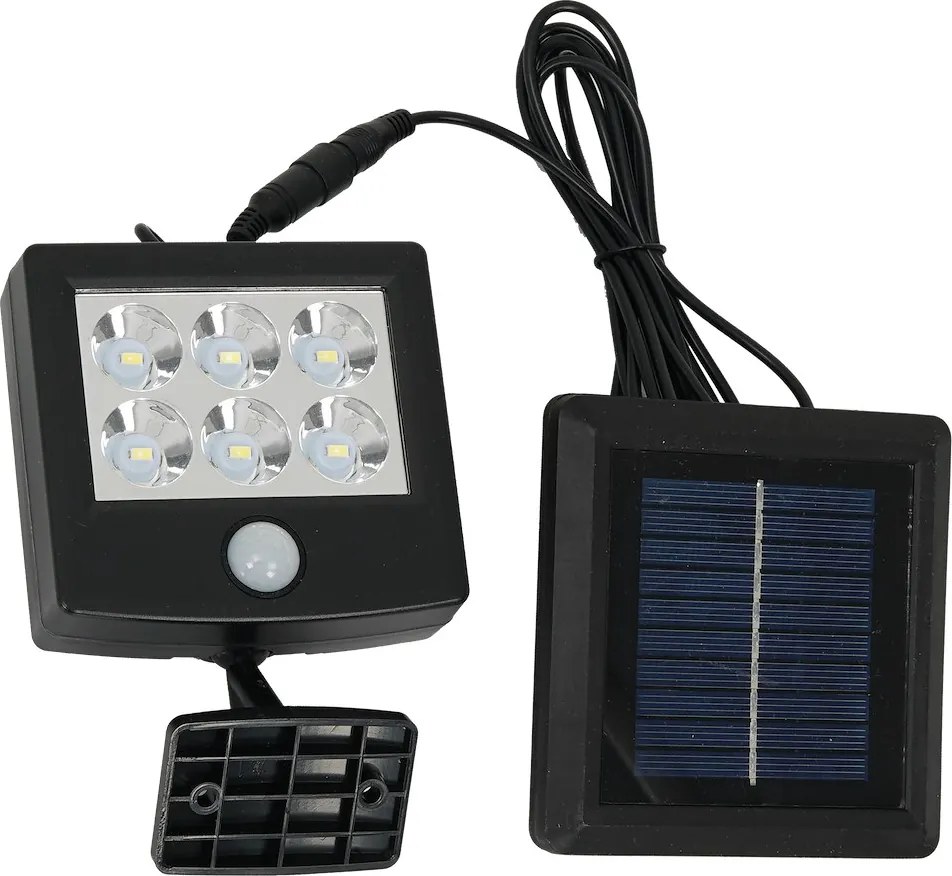 Exteriérové solárne LED svietidlo Depo, 1x LED 1,05w, čierna