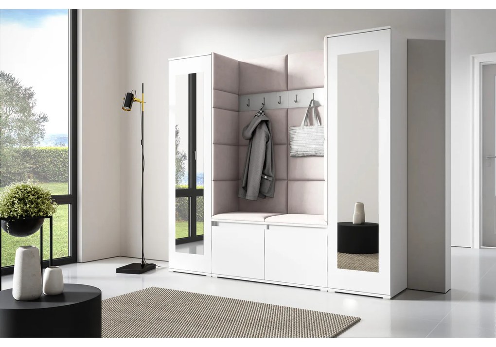 Predsieňová stena AMI 31 Bez zrkadla Dub sonoma Svetlo ružová