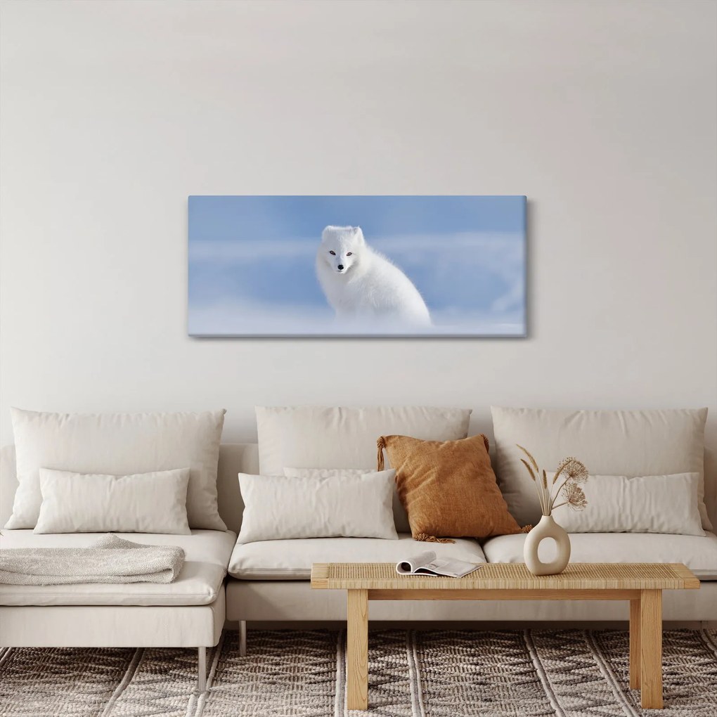 Obraz - Polárna líška (120x50 cm)