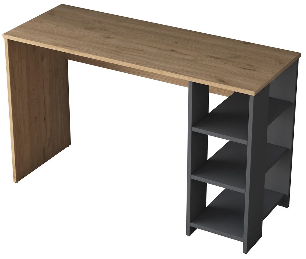 Písací stôl Brana 120 cm orech/antracit