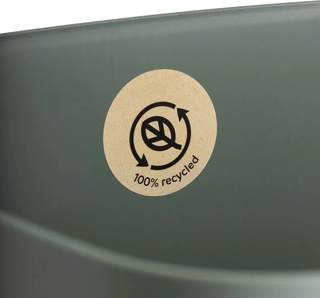 PLASTOVÝ KVETINÁČ CUBI 30X33 CM MÄTOVÁ