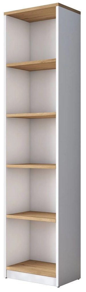 Moderná súprava Darah s písacím stolom, knižnicou a policou orech/biela