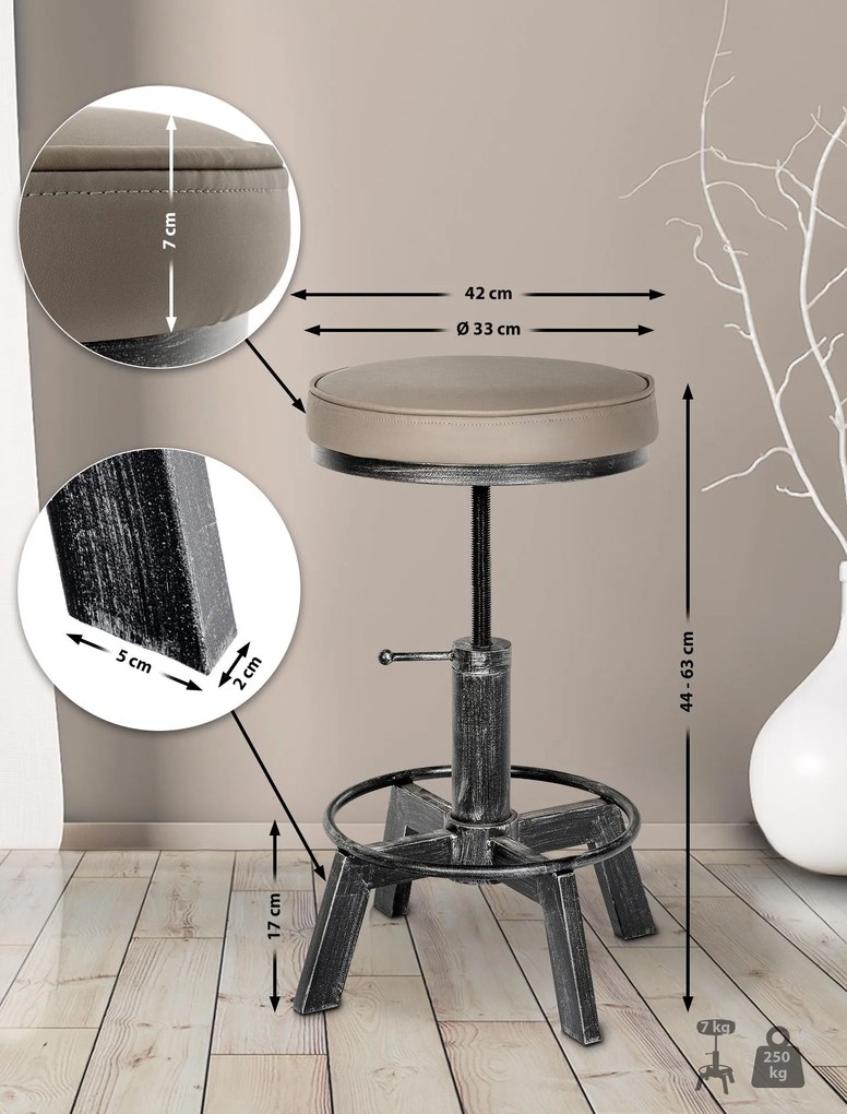 Stolička Destin - antik strieborná