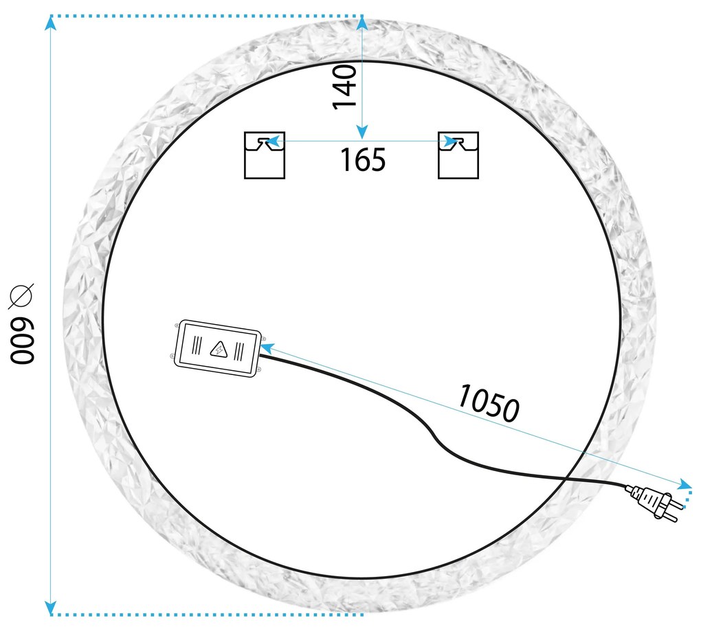 Tutumi Tutumi, LED zrkadlo 60cm YH-3562, HOM-01502