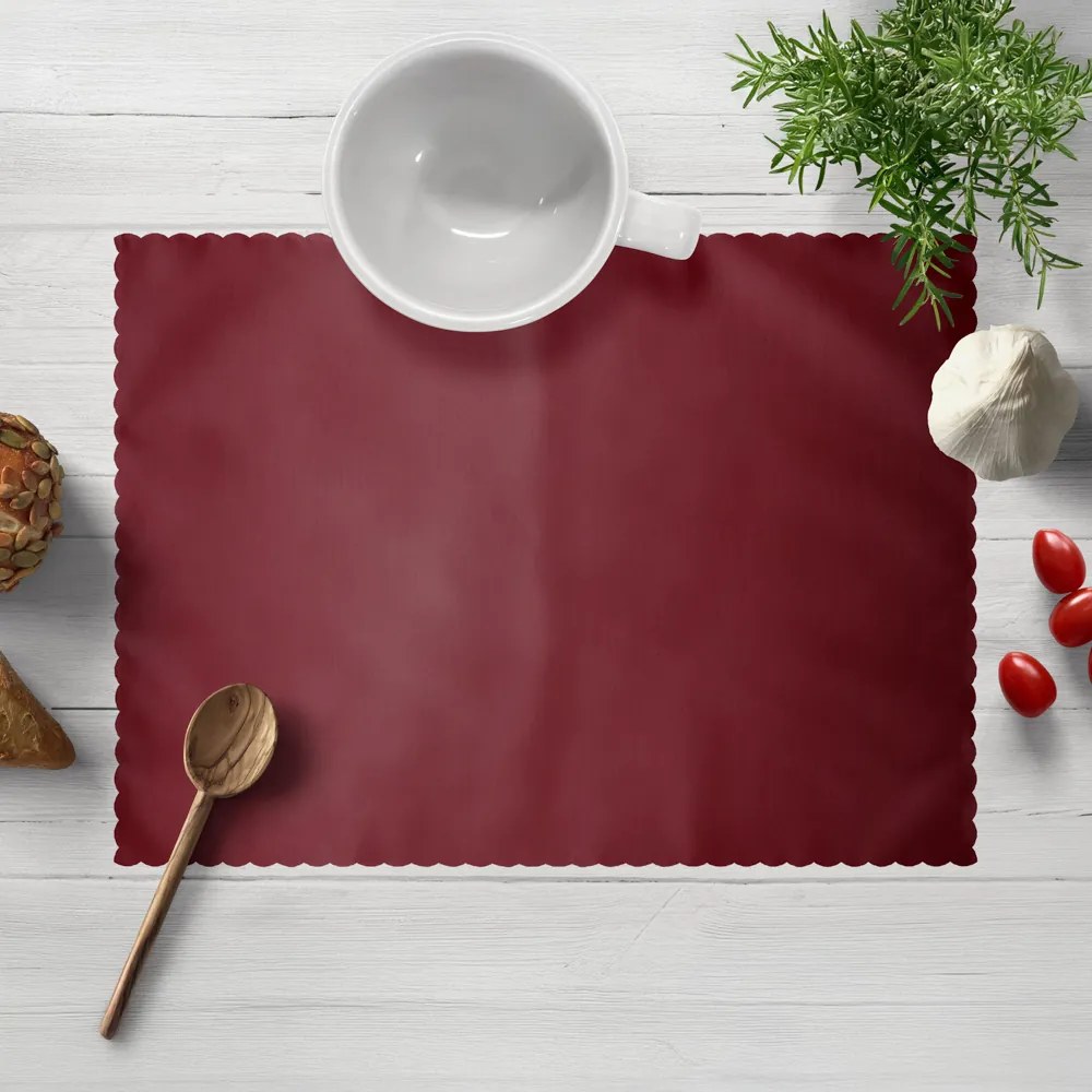 Biante Teflónové prestieranie na stôl TF-095 Vínovo červené bez vzoru 35x45 cm