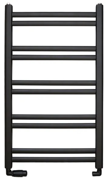 Regnis Retro, elektrické vykurovacie teleso 540x1280 mm, 600W, čierna matná, RETRO1280/540/D500/BLACK/ELE