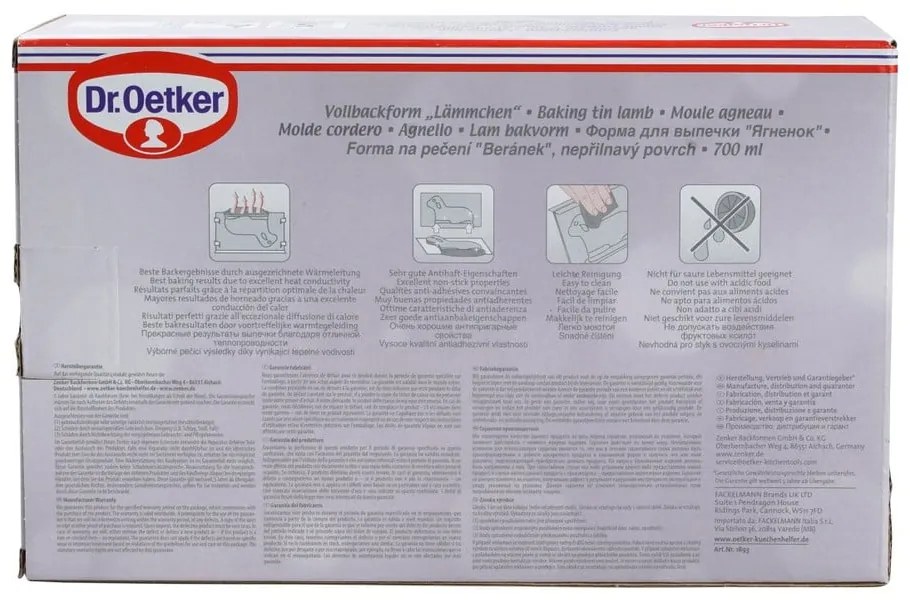Oceľová forma na pečenie Dr. Oetker Easter Lamb, 700 ml