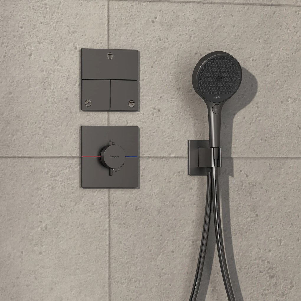 Hansgrohe ShowerSelect Comfort E, termostat pod omietku, kartáčovaný čierny chróm, HAN-15574340