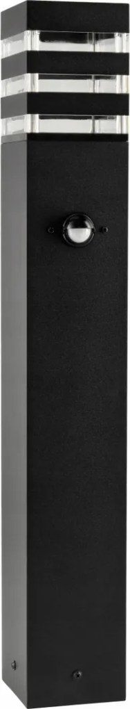 BERGE Záhradná lampa Malibu - ME0021 - E27 - 60 cm - čierna - pohybové čidlo