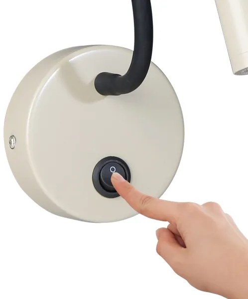 Brilagi - LED Flexibilná nástenná lampa MAYA LED/3W/230V 4000K béžová