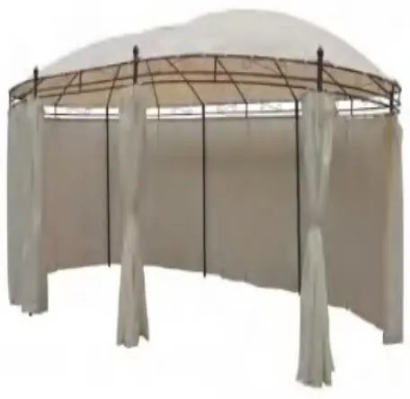 Záhradný altánok pavilón DEU Monaco 530cm x 350cm béžová