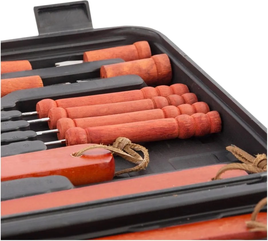 18-dielna sada náradia na grilovanie z antikoro ocele v kufríku InnovaGoods Barbecue
