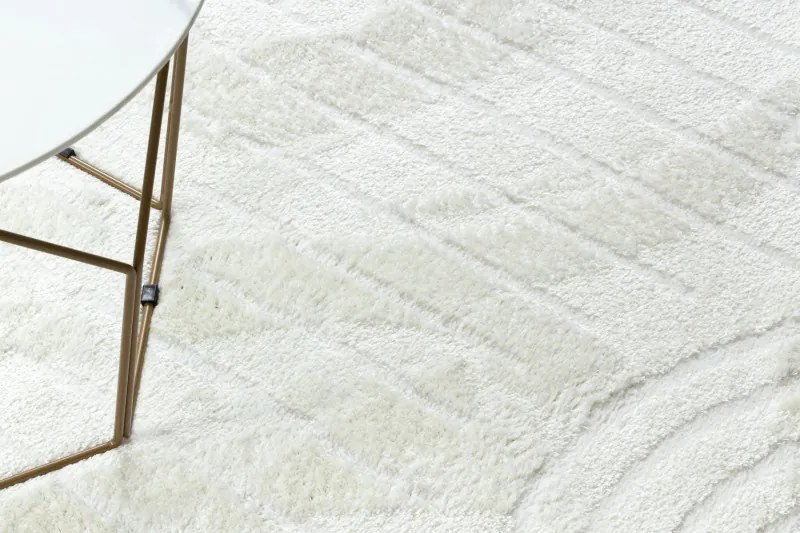 Dywany Łuszczów, Kusový koberec Mode 8586 geometric cream, 80x150, biela, chodba / predsieň