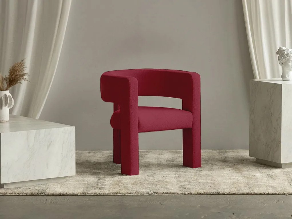 Vínové designové kreslo ALPAH B VELVET