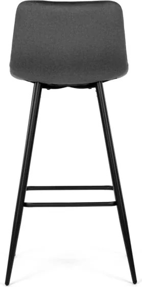 Barová stolička zamatová, sivá AUB-X7015 GREY2