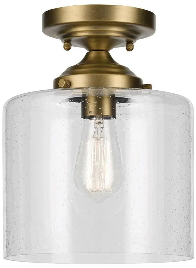 Kichler KL-WINSLOW-SF-NBR-Strop. svietidlo WINSLOW 1xE27/60W/230V pr.21,6cm mosadz