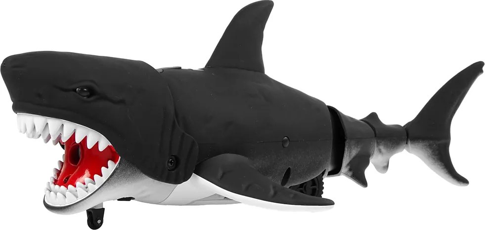 LEAN Toys Infračervený diaľkovo ovládaný čierny žralok pohybuje chvostom vody