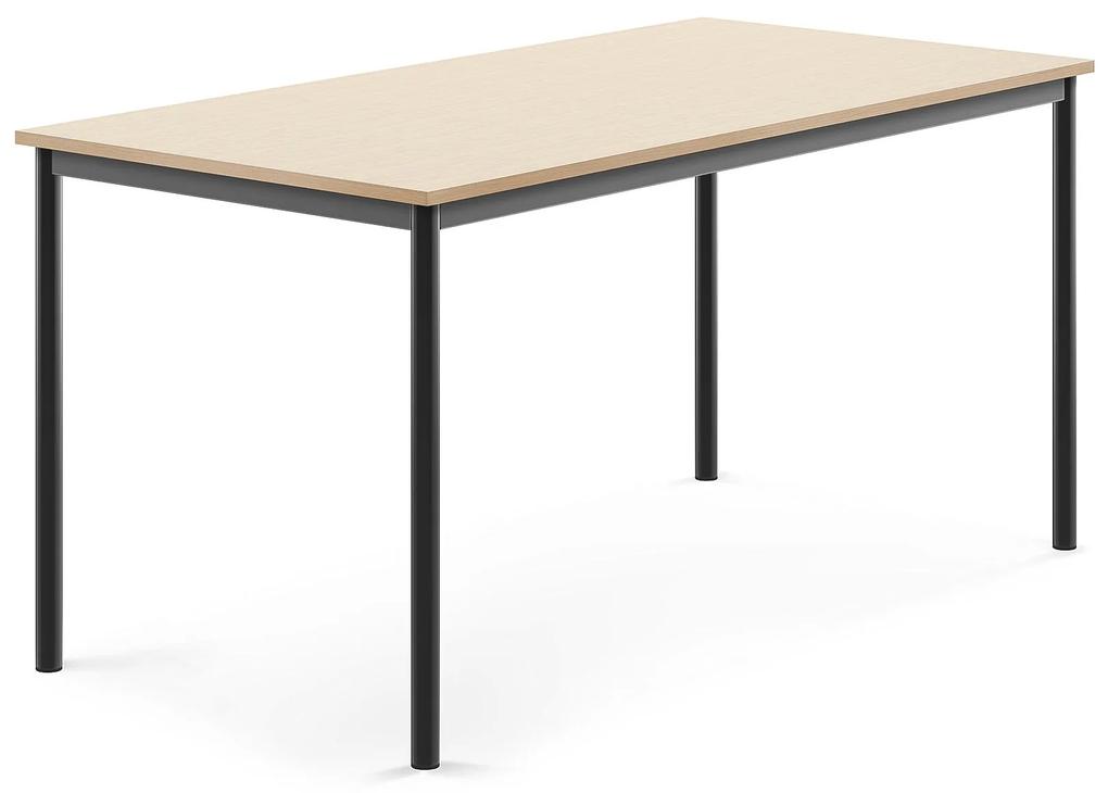 Stôl BORÅS, 1600x800x760 mm, laminát - breza, antracit