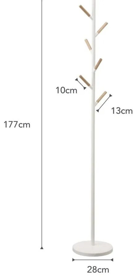 Biely vešiak YAMAZAKI Plain Pole Hanger