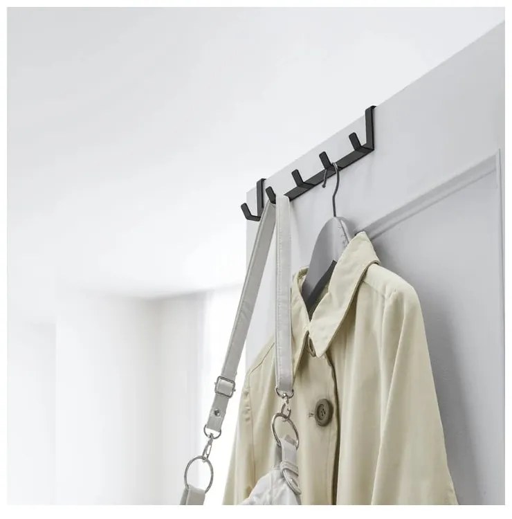 Čierny kovový vešiak na dvere 30 cm Tower – YAMAZAKI