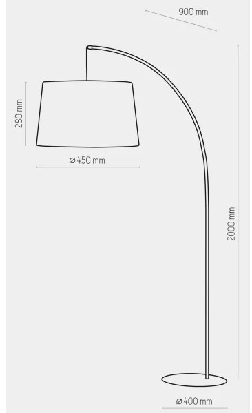 Stojacia lampa HANG 1xE27/25W/230V čierna
