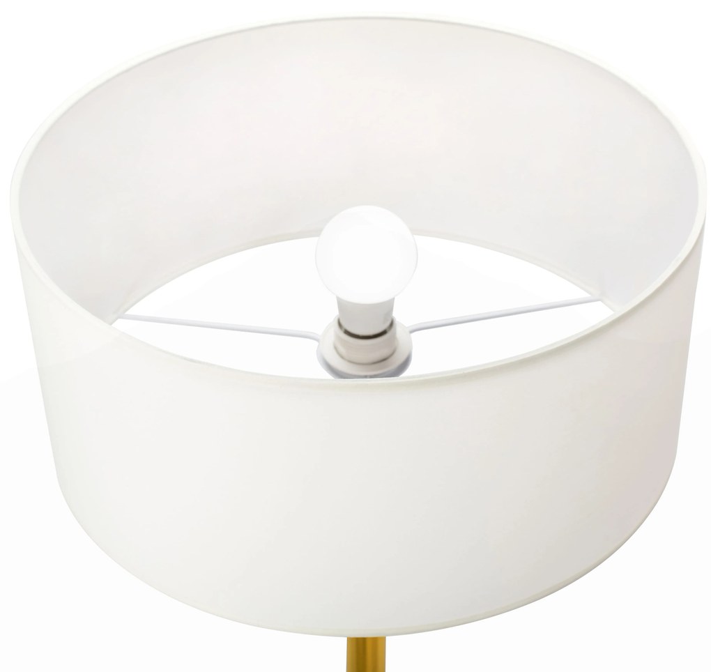 Toolight - Podlahová stojaca lampa E27 APP966-1F, zlatá-biela, OSW-04051