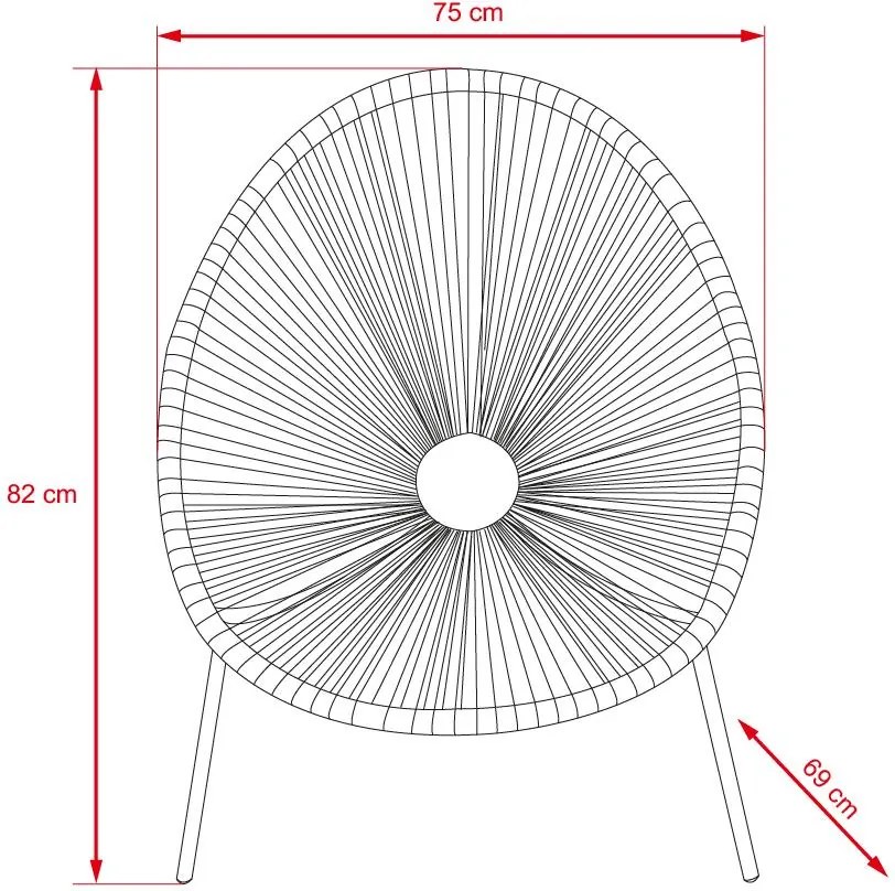 Záhradné kreslo vajíčko Avenberg VIVIAN