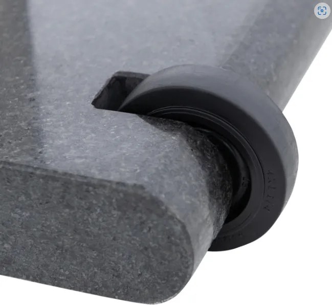 KNIRPS pojazdný podstavec 40 kg - pojazdný žulový stojan pre záhradný slnečník