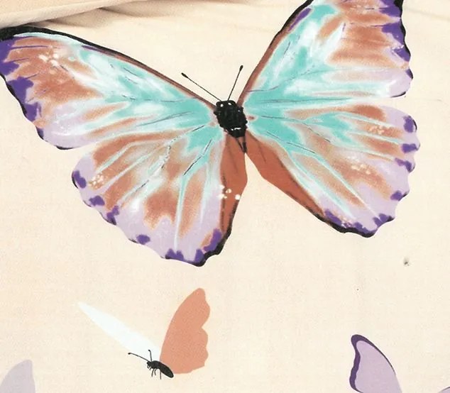 Obliečky VARIA BUTTERFLY BEIGE 140x200 cm