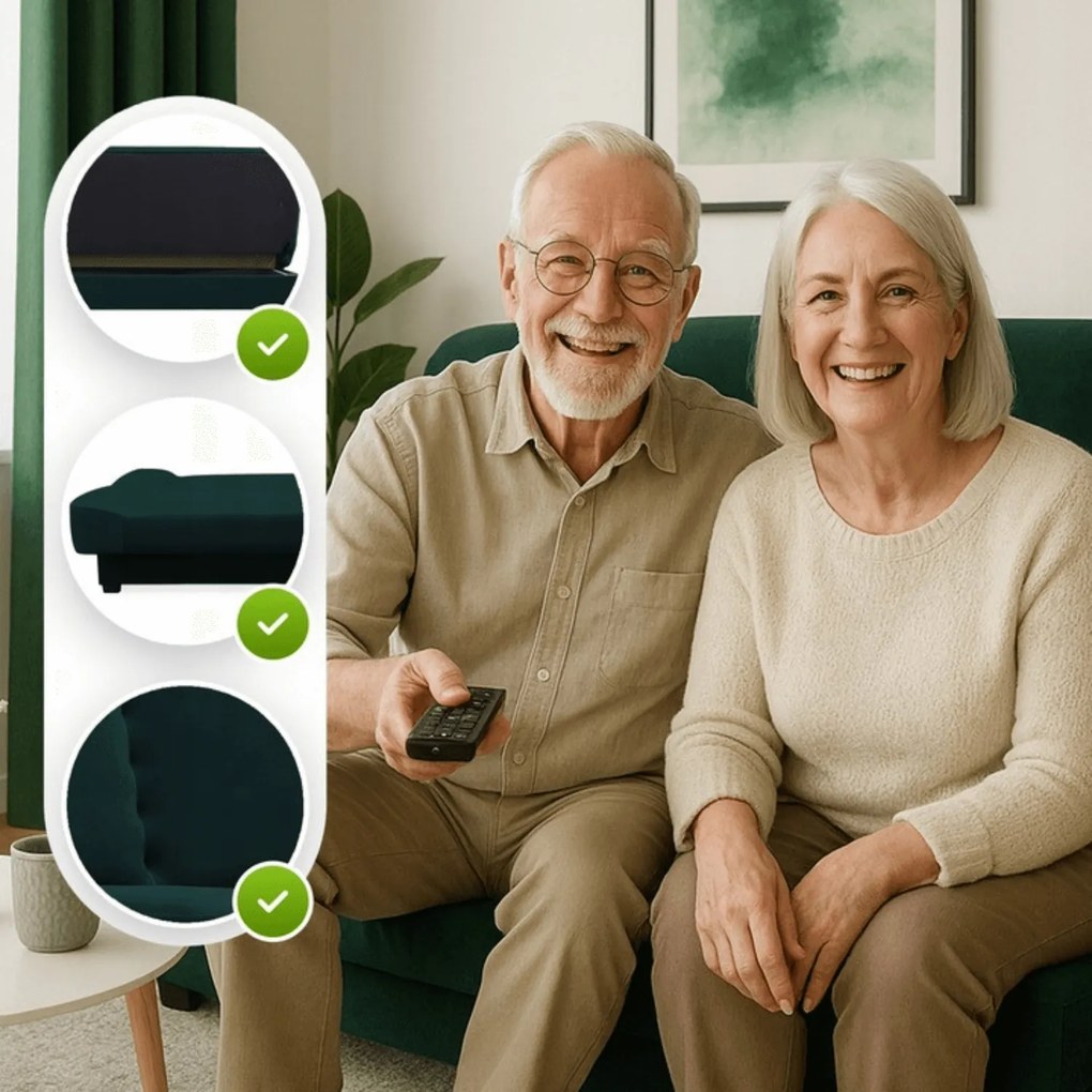 Pohovka Panino (tmavozelená) . Akcia -21%. Vlastná spoľahlivá doprava až k Vám domov. 1129213