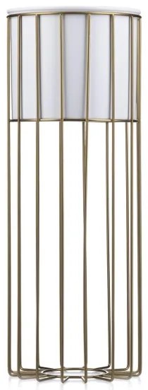 Kovový kvetináč LOFT 55x20 cm zlatá/biela