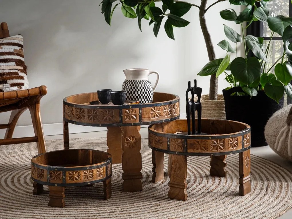 furniture-nabytek.cz - Sada odkládacích stolků 3ks Chakki