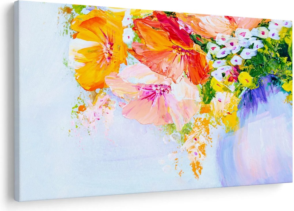 Obraz - Kvety, maľba (90x60 cm)