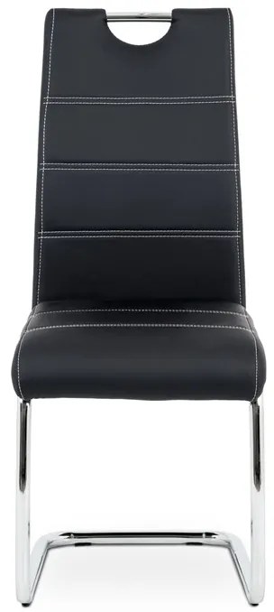 BONTEC Jedálenská stolička, čierna, ekokoža, HC-481 BK Farba: Šedá