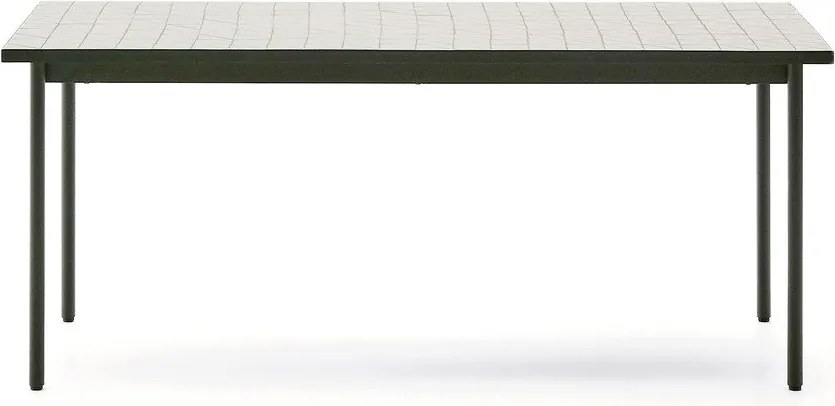 Oceľový záhradný jedálenský stôl 91x182 cm Maurina – Kave Home