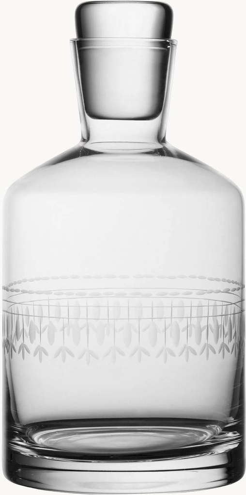 Ručne fúkaná krištáľová karafa Ovals, 800 ml