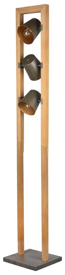 Stojacia lampa v prírodnej farbe s kovovým tienidlom (výška 150 cm) Bell – Trio